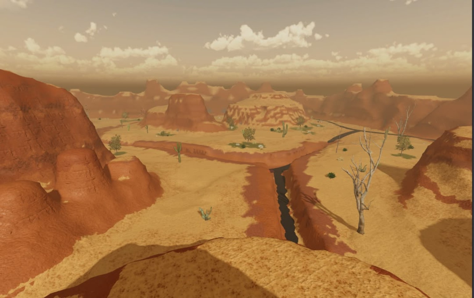 Aerial Roblox mountain village environment